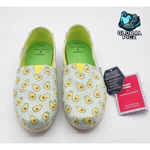 TOMS Avocado Print Comfort Shoes Flats Womens 9.5